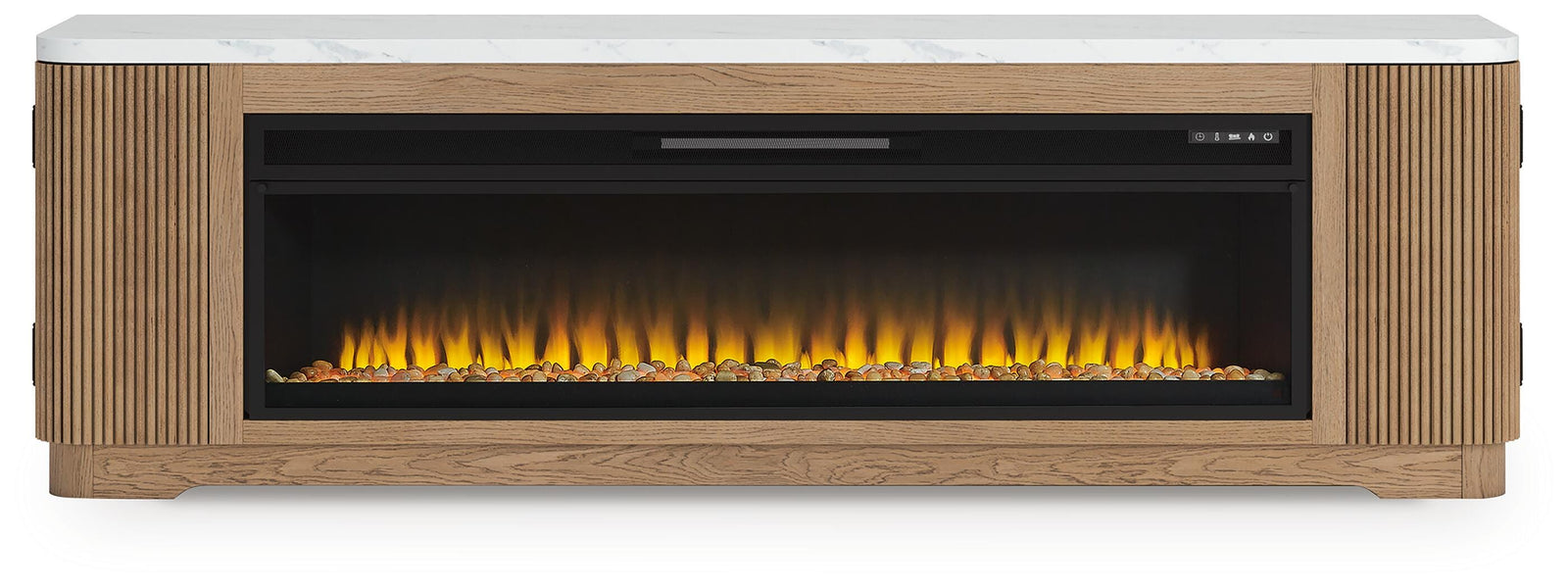 Camdill 80 TV Stand with Electric Fireplace (W808-SI)
