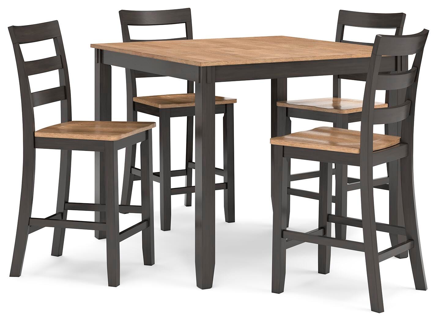 Gesthaven Counter Height Dining Table and 4 Barstools (Set of 5) (D396-SI)