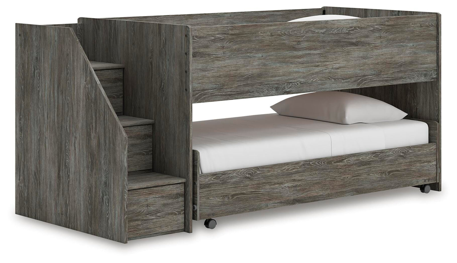Frandern Twin over Twin Loft Bed (Youth) - Gray (B4480-SI)