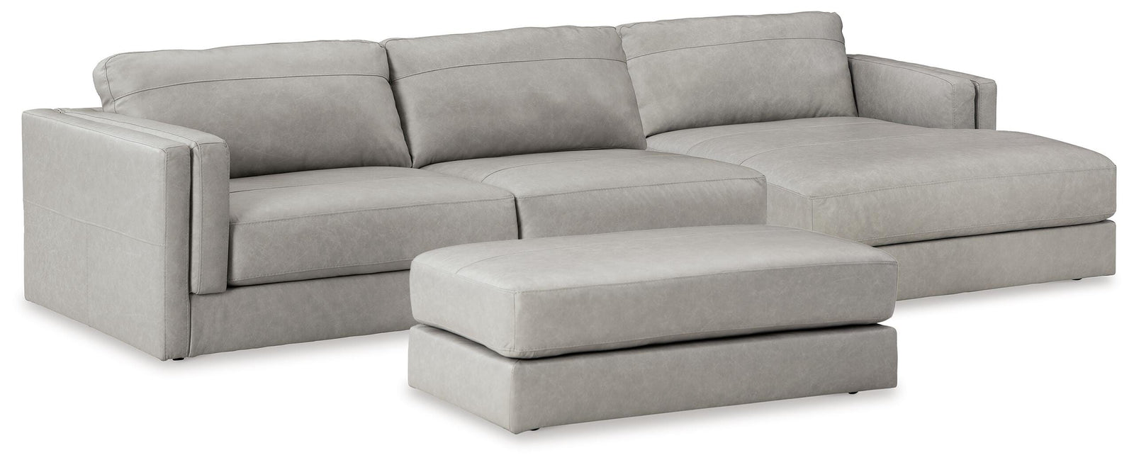 Amiata 2-Piece Sectional with Chaise and Ottoman (57404-SI)