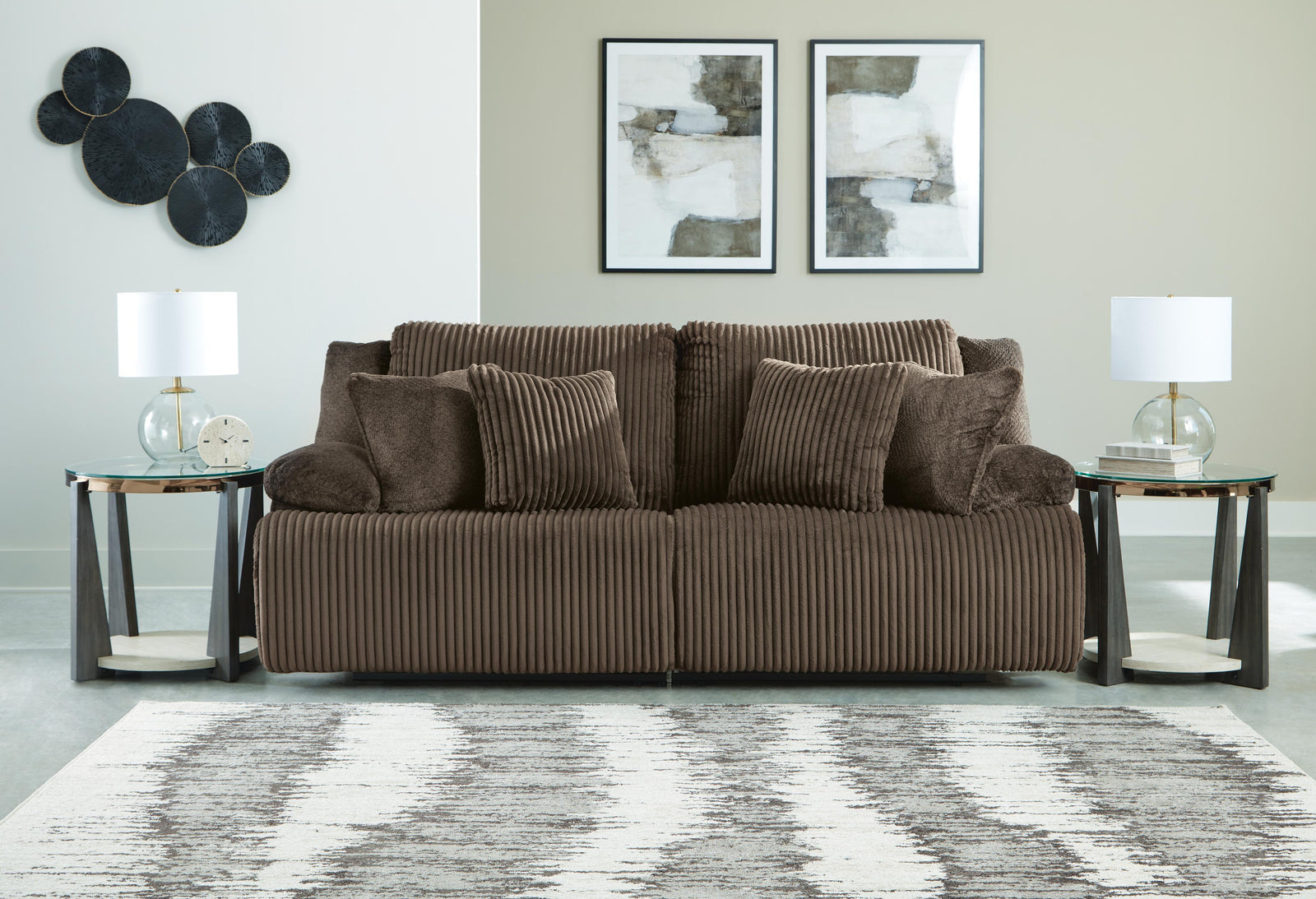Top Tier 2-Piece Reclining Sectional Loveseat (92705-SI) - Image 2