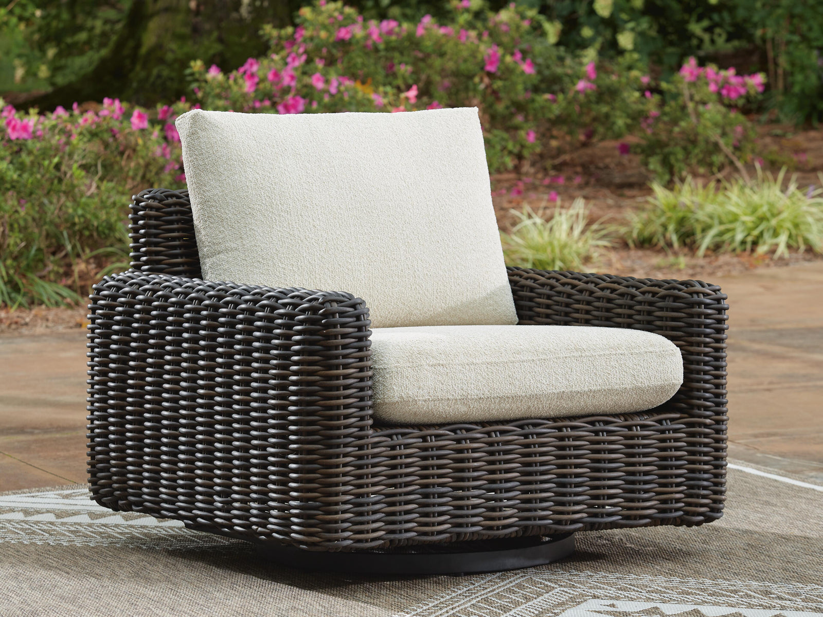 Kimora Outdoor Right and Left-arm Facing Loveseat with Cushion (Set of 2) (P711-SI) - Image 26