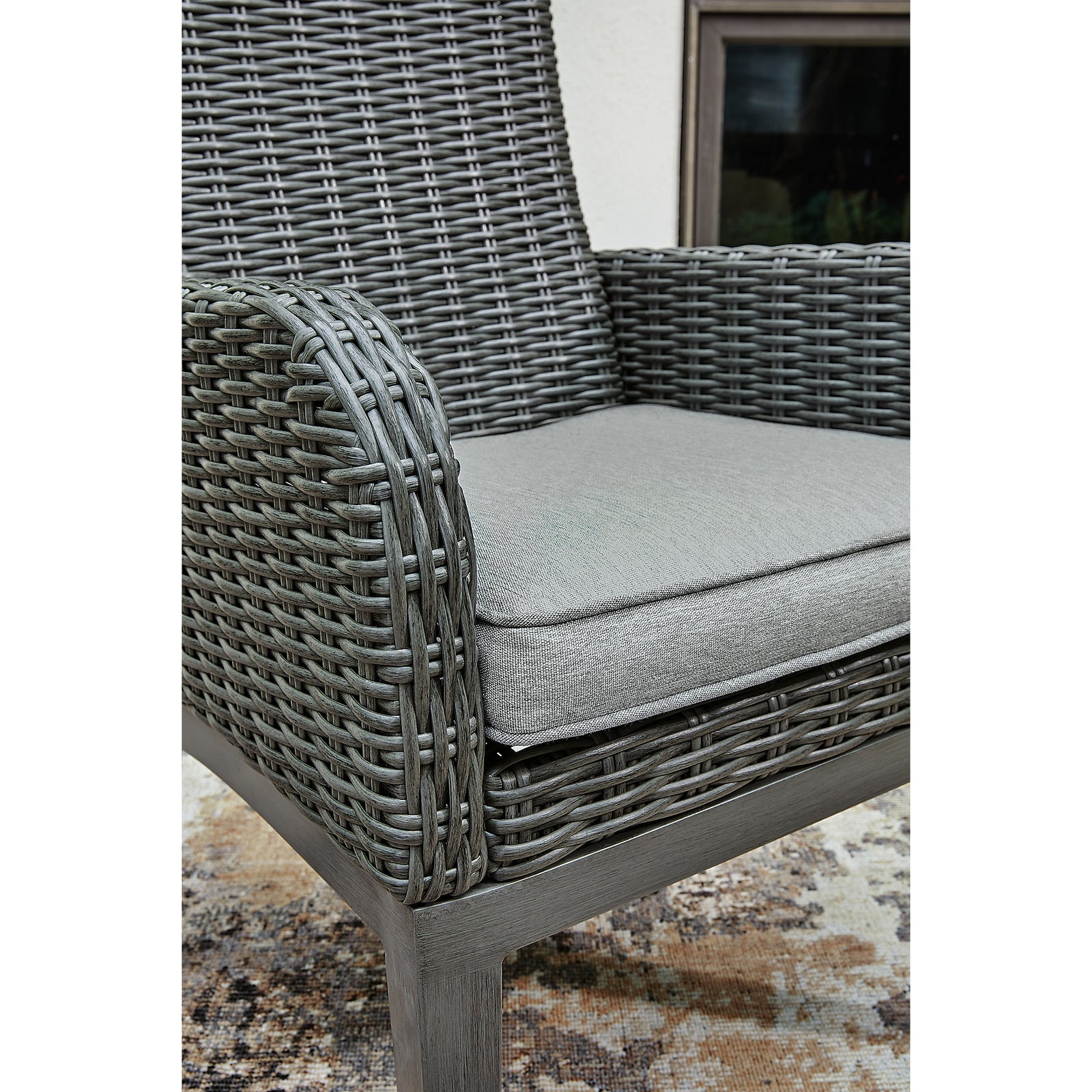 Elite Park Arm Chair with Cushion (Set of 2) (P518-601A-SI) - Image 9