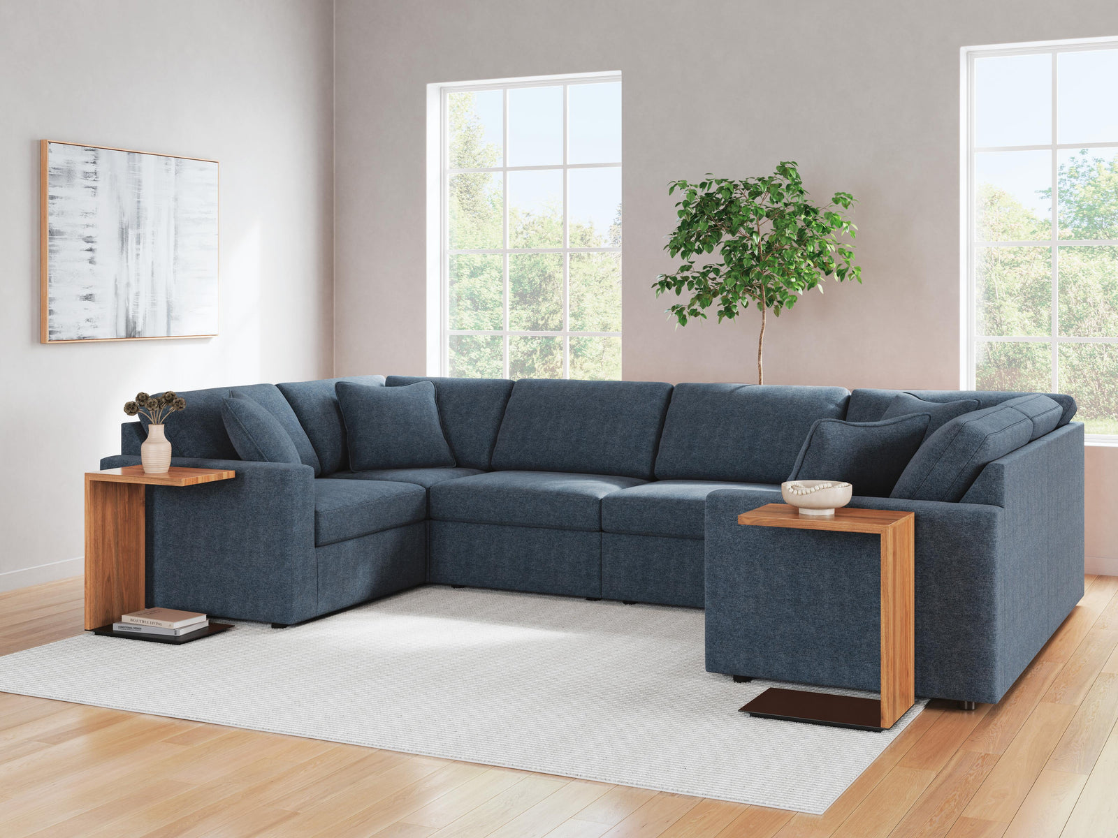 Modmax 6-Piece Sectional and Ottoman (92121-SI) - Image 10