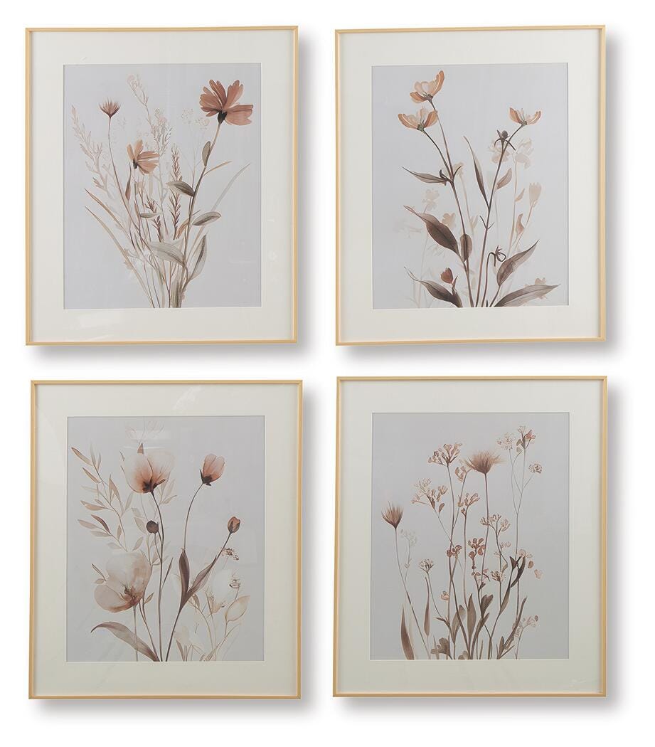 Chettings Wall Art (Set of 4) (A8000469-SI)