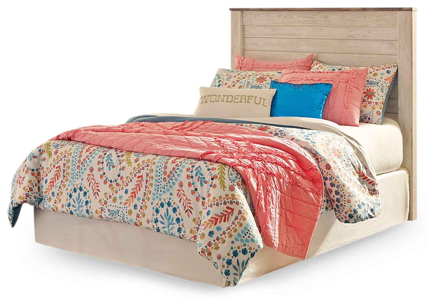 Willowton Panel Headboard - Whitewash (B267-SI) - Image 3