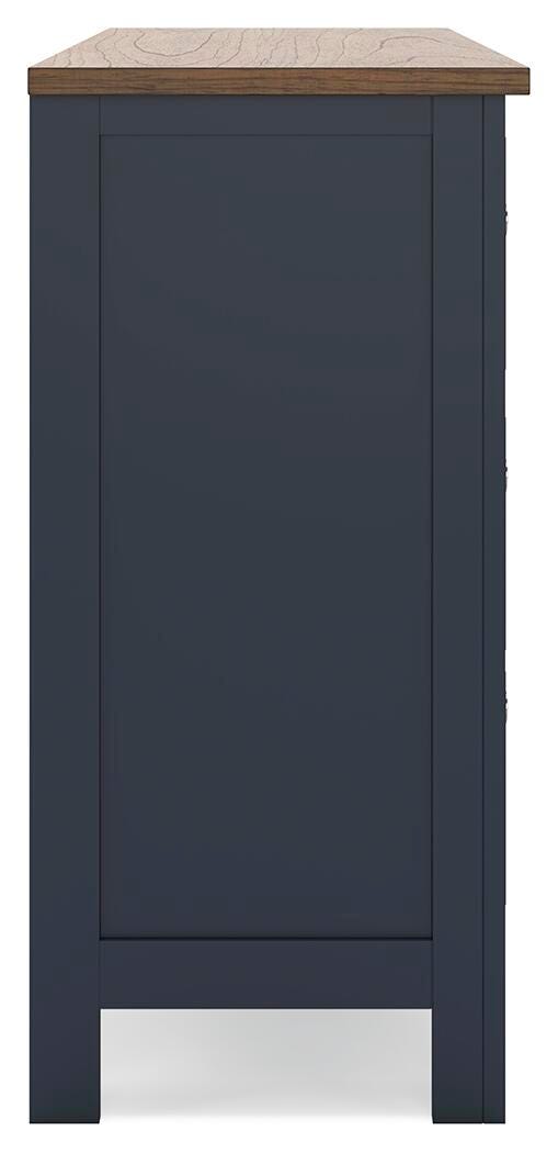 Landocken Dresser - Brown/Blue (B414-SI) - Image 7