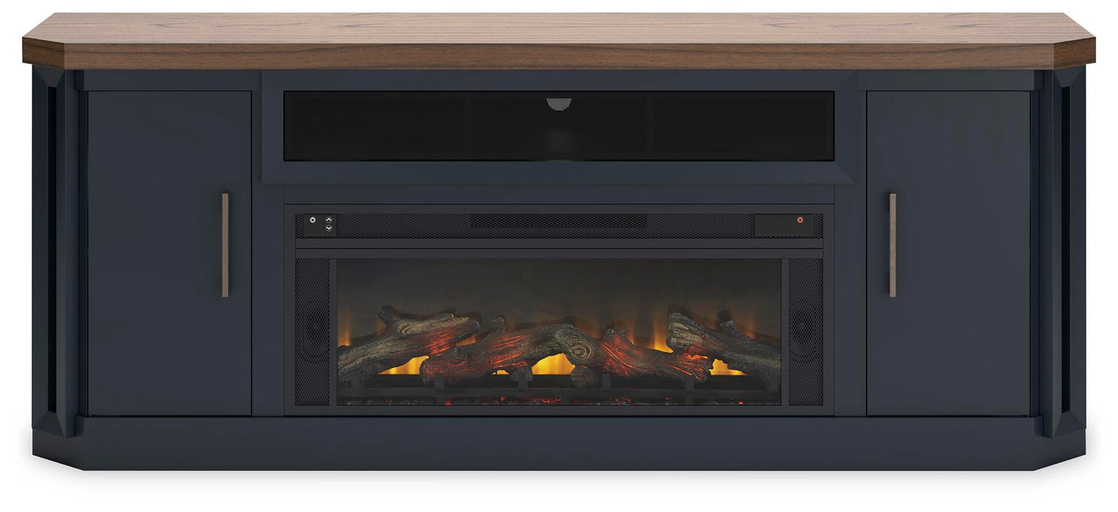 Landocken 83 TV Stand with Electric Fireplace (W402-SI)
