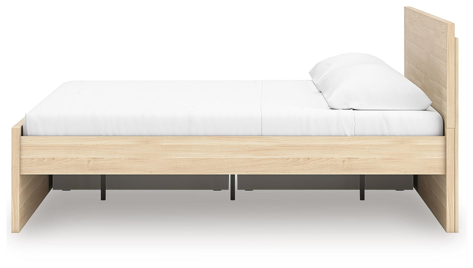 Onita Panel Platform Bed with 1 Side Storage - Natural (EB9632-SI) - Image 8
