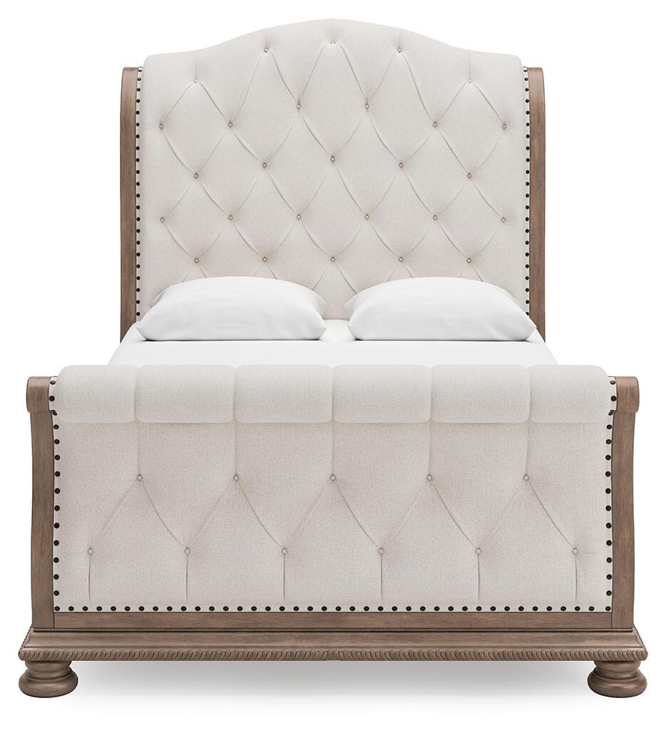 Ardenfield Upholstered Sleigh Bed - Light Brown (B944-SI) - Image 2