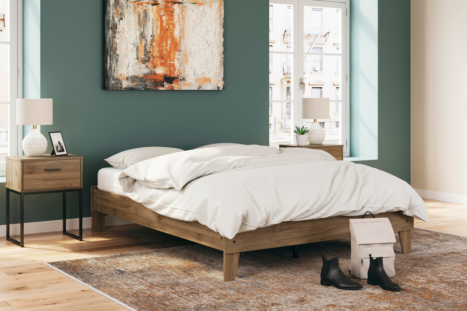 Deanlow Platform Bed - Honey (EB1866-SI) - Image 22