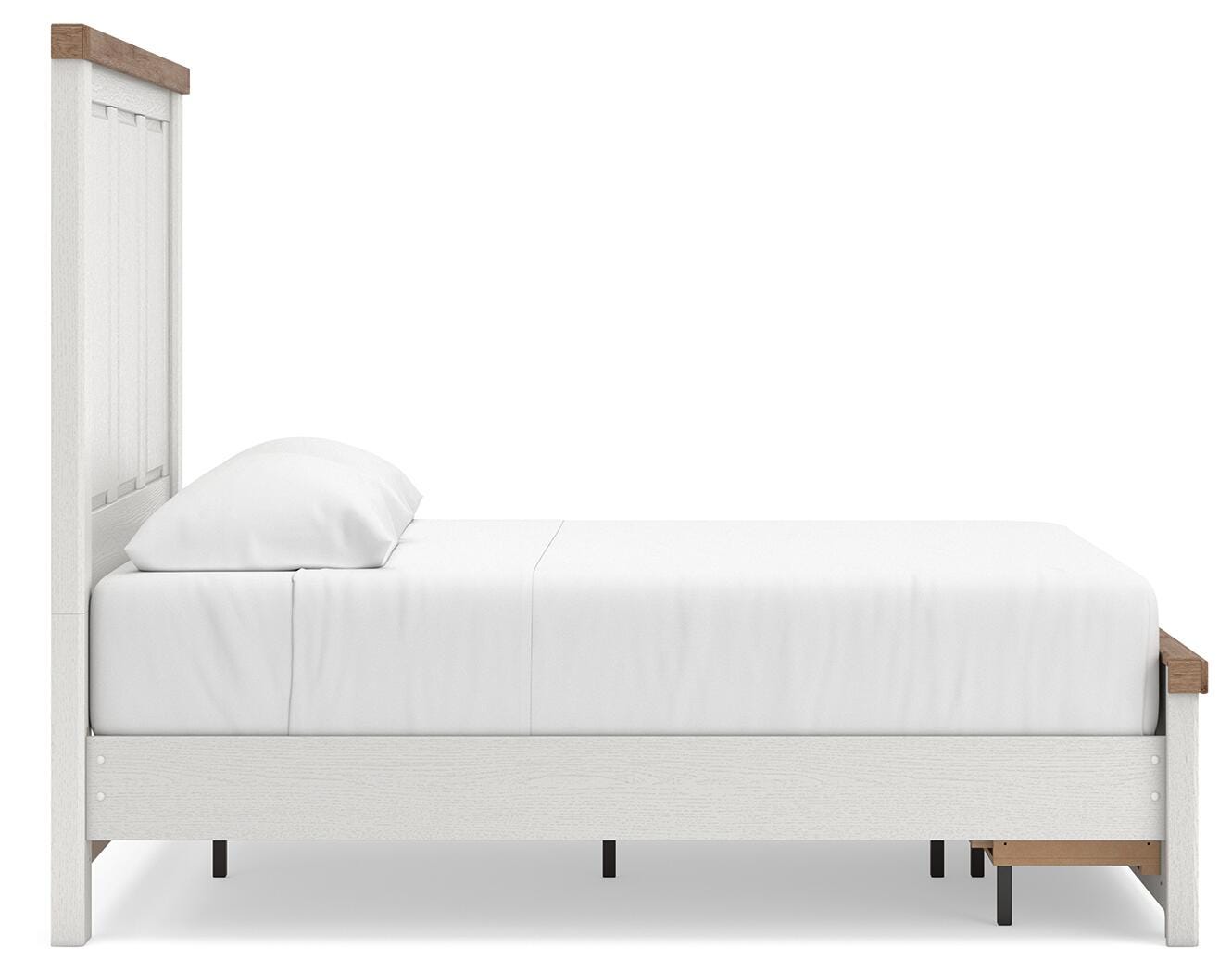 Savonport Panel Storage Bed (Youth) - White/Brown (B4615-SI) - Image 5
