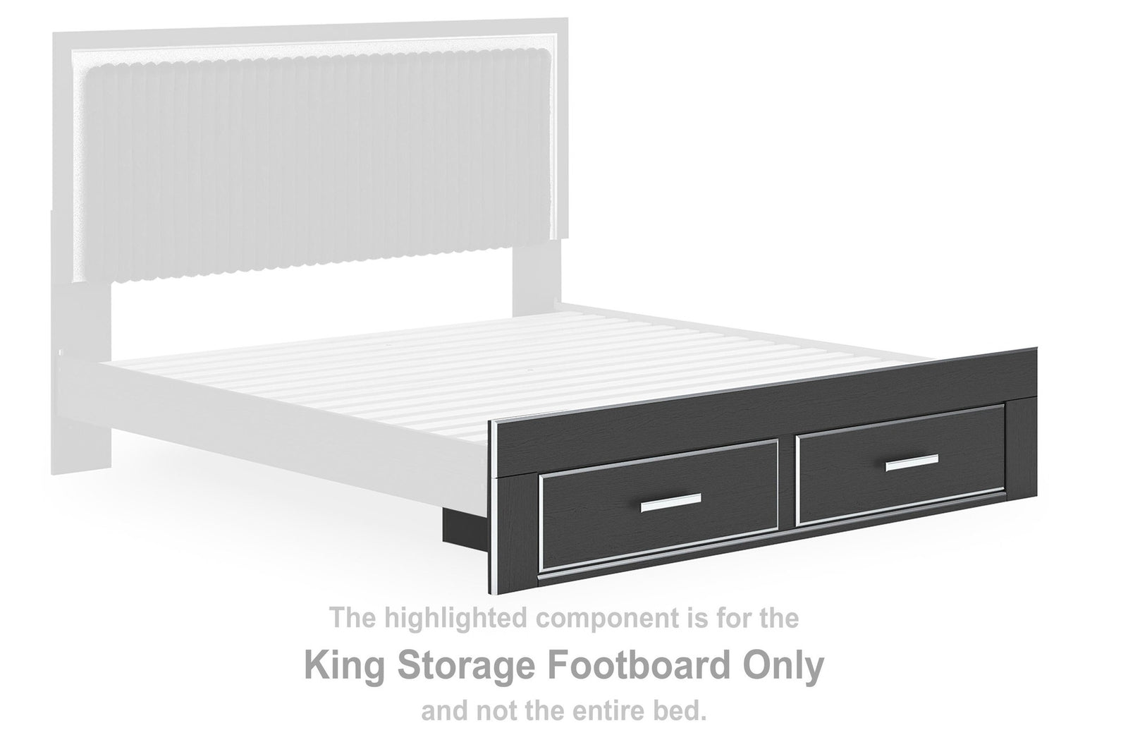 Zuraleus King Storage Footboard (PCB3380-SI) - Image 2