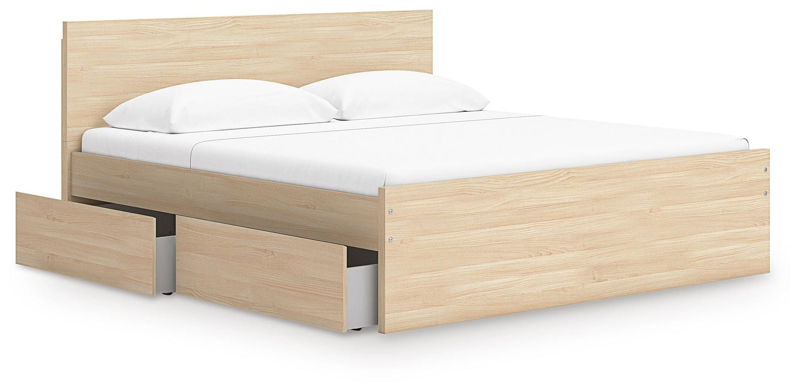 Onita Panel Platform Bed with 2 Side Storage - Natural (EB9632-SI) - Image 4