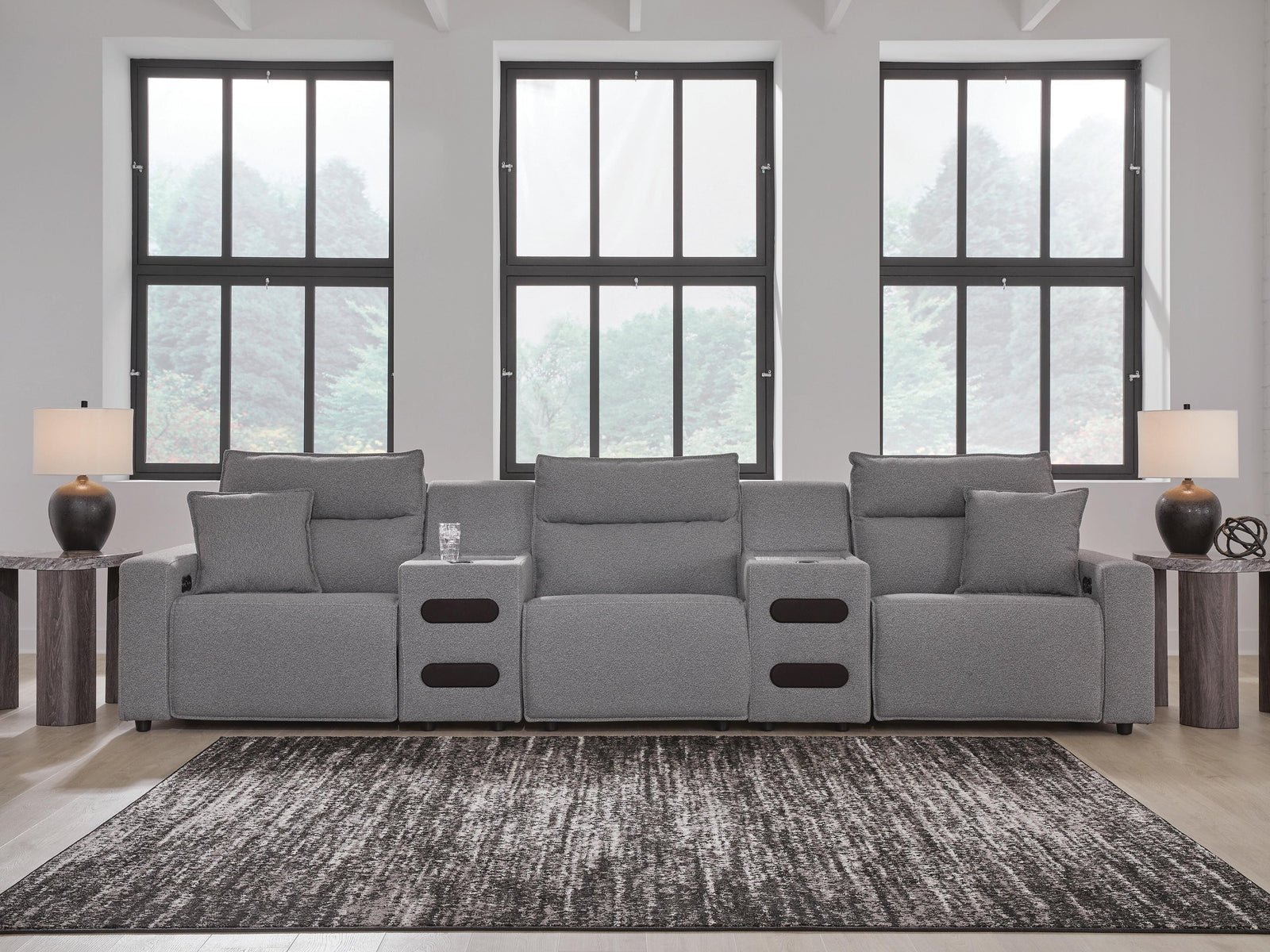 Modmax II 5-Piece Power Reclining Sectional with Audio Consoles (65906-SI) - Image 2