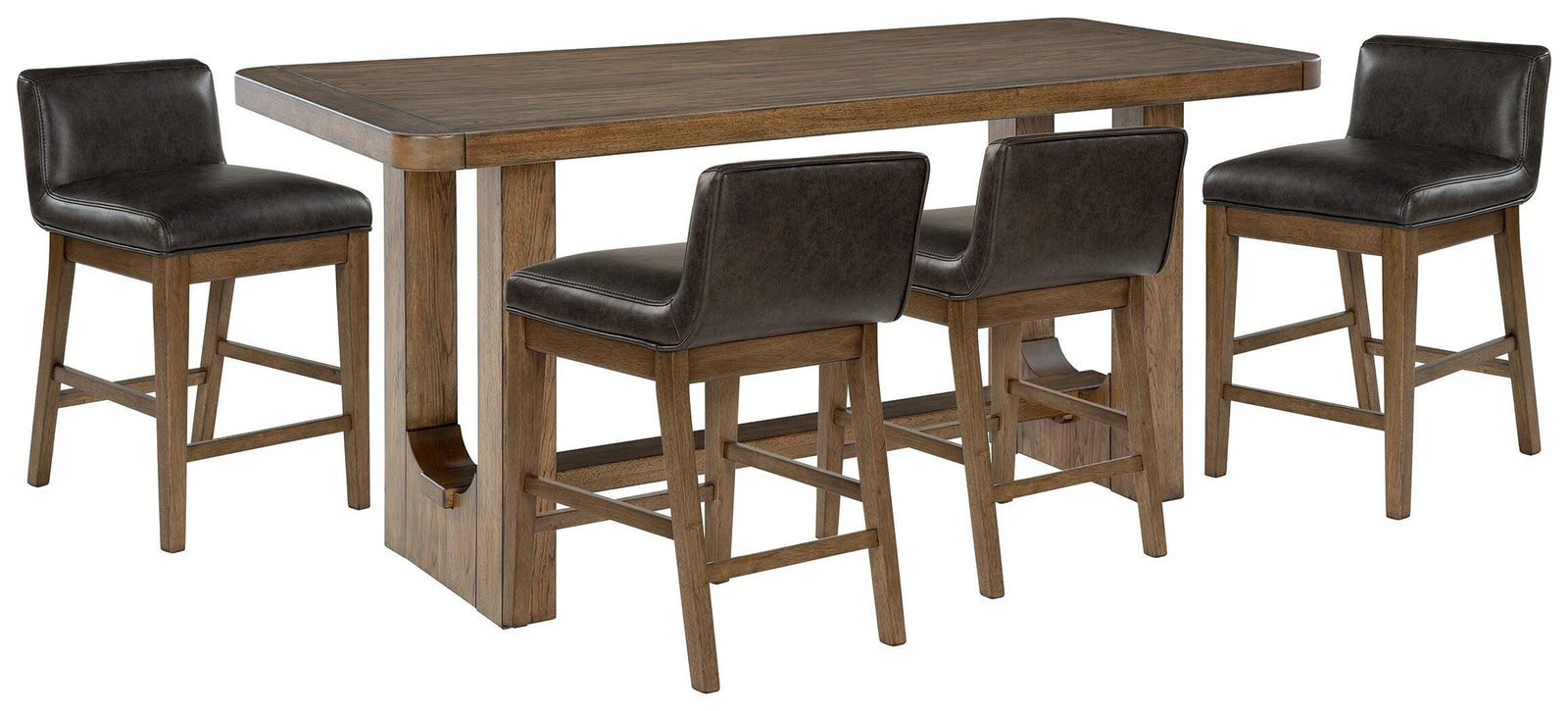 Cabalynn Counter Height Dining Table and 4 Barstools (D974-SI)