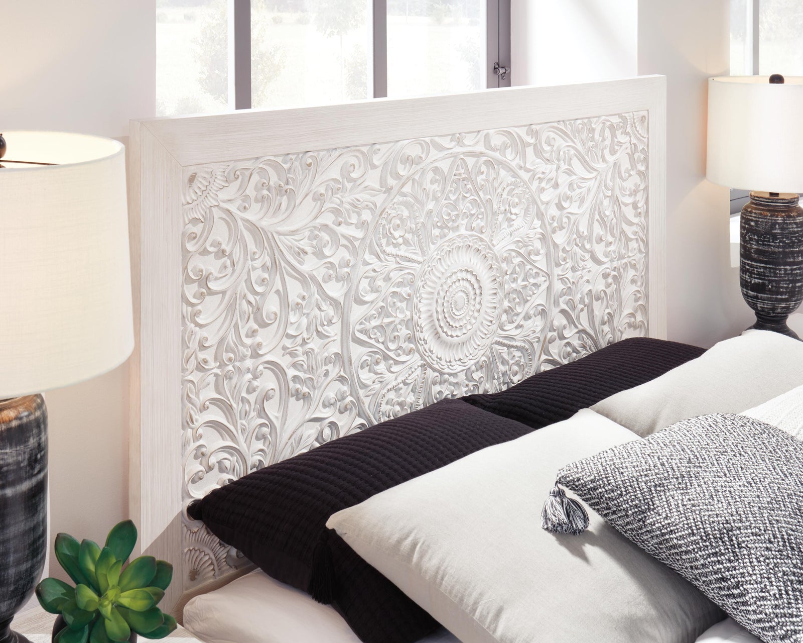 Paxberry Panel Bed, Chest and Nightstand - Whitewash (B181-SI) - Image 23