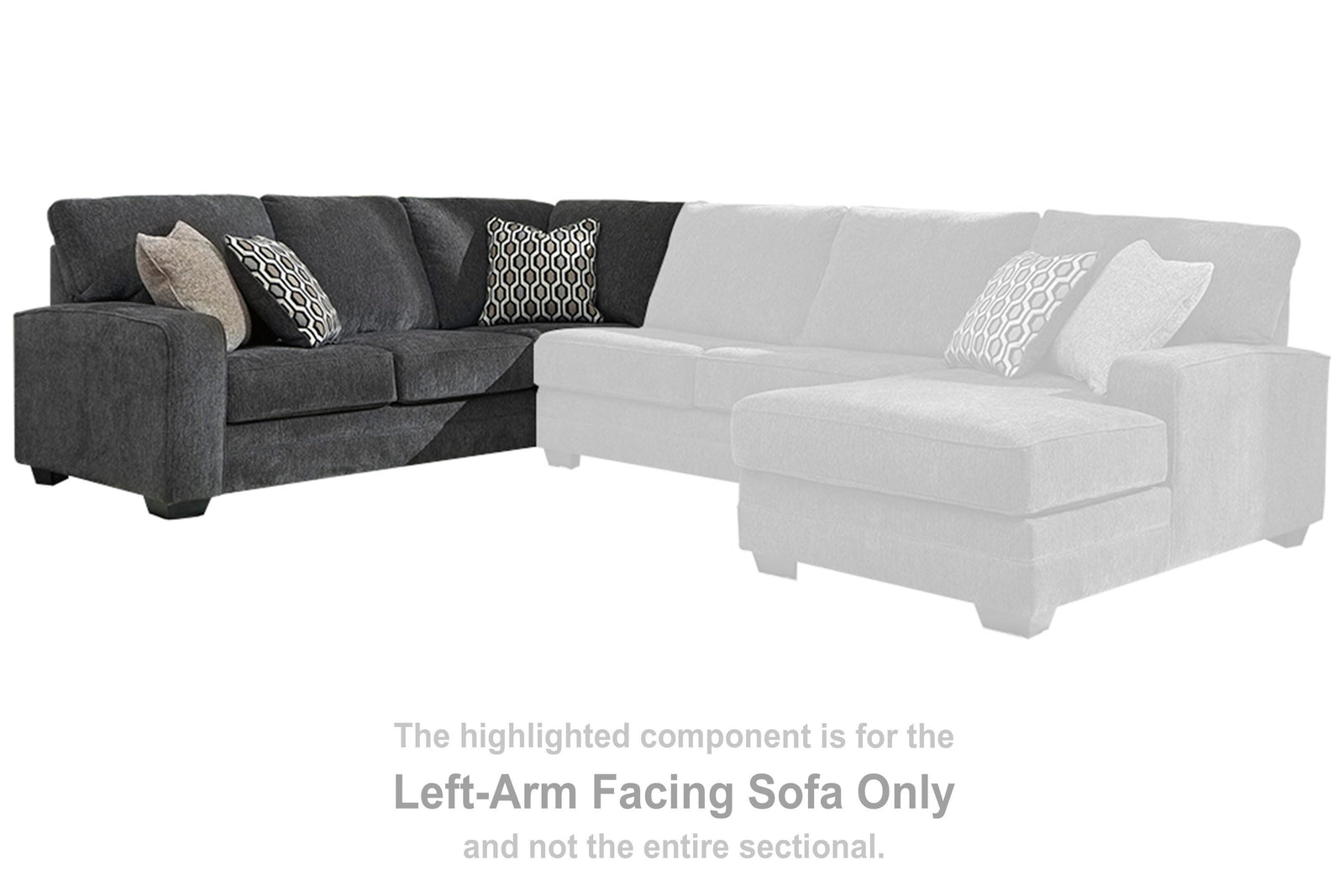 Tracling Left-Arm Facing Sofa with Corner Wedge (72600-SI) - Image 3