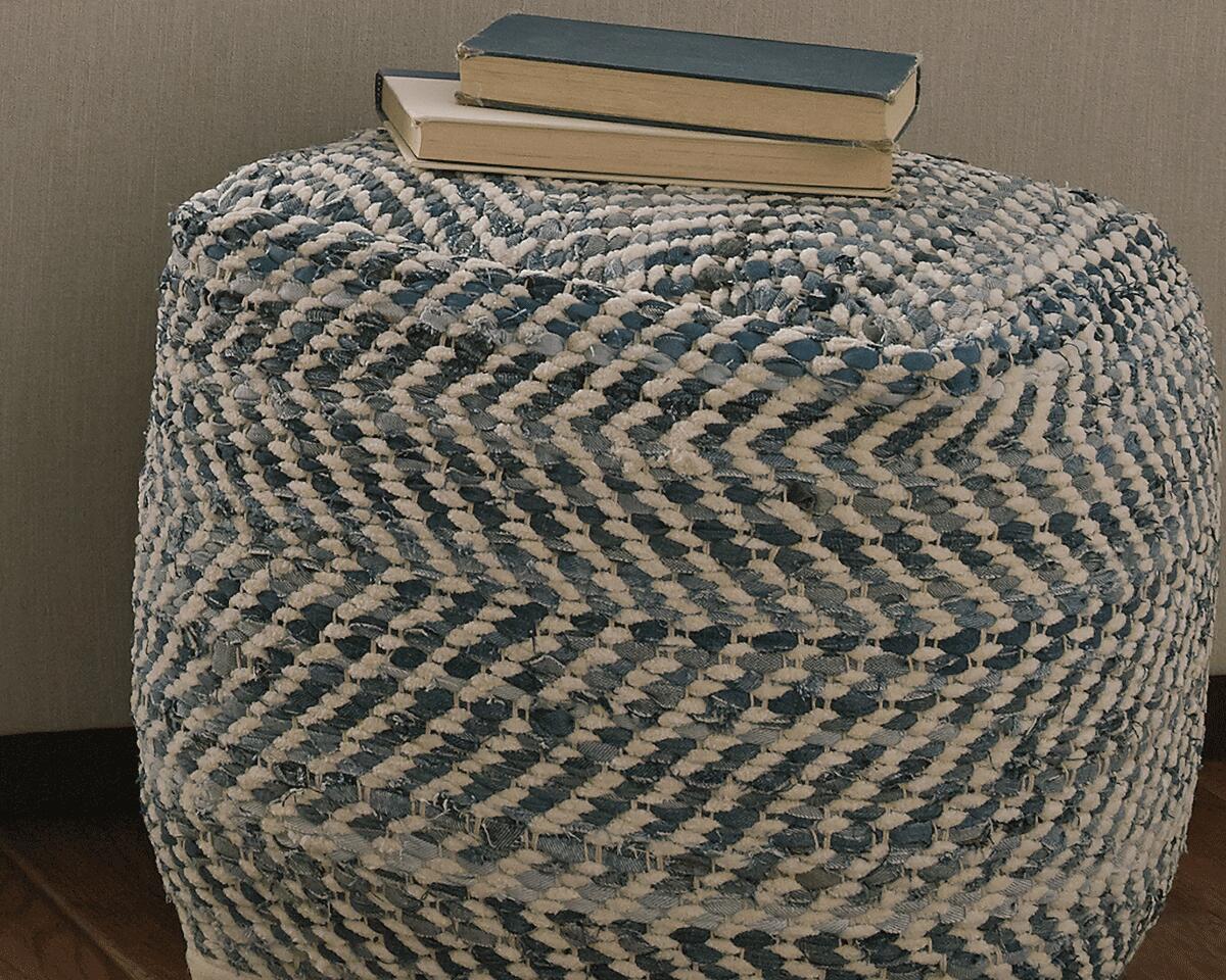 Chevron Pouf (A1000445-SI) - Image 2