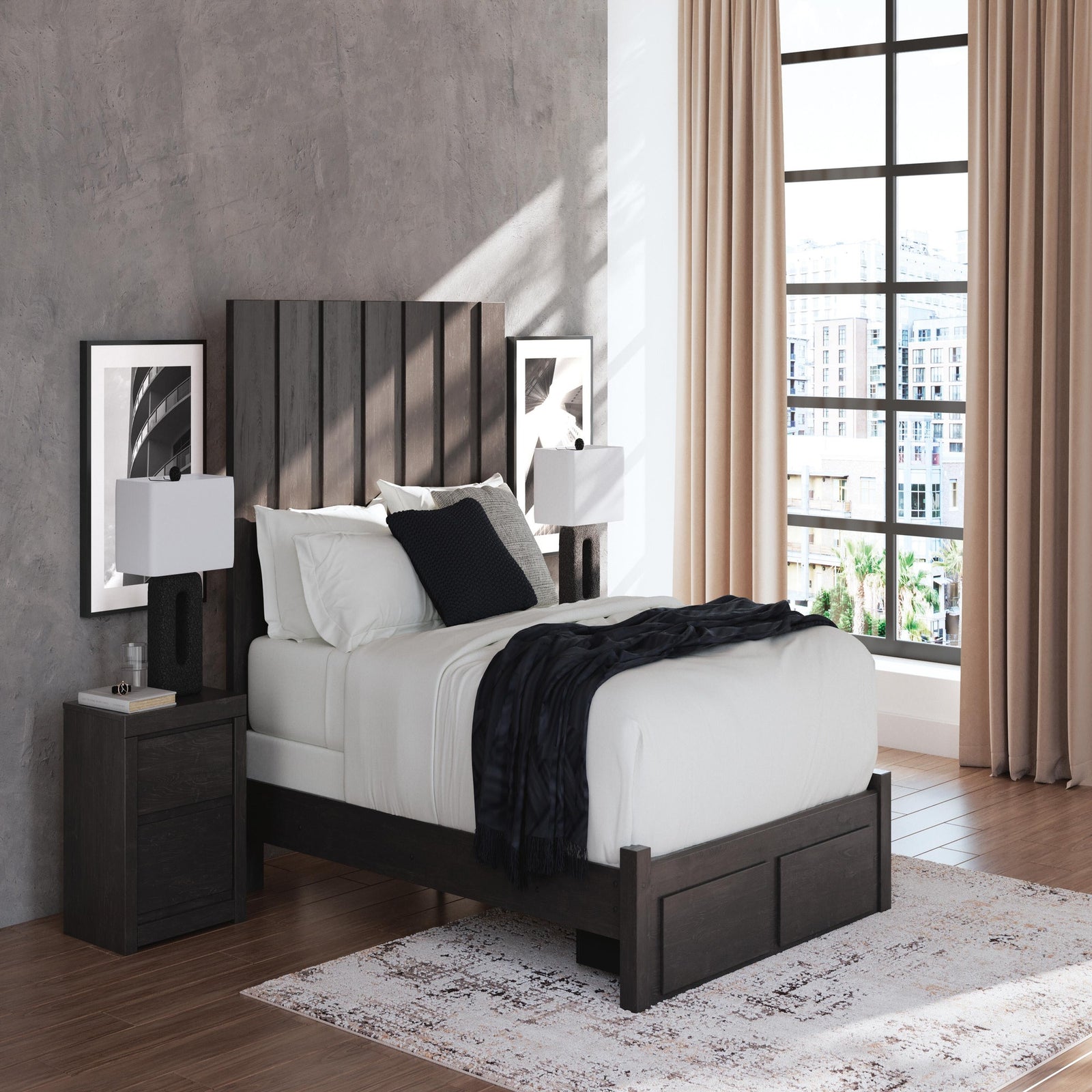 Fraluna Queen Panel Storage Bed, Dresser and Mirror (PCB3370-SI) - Image 17
