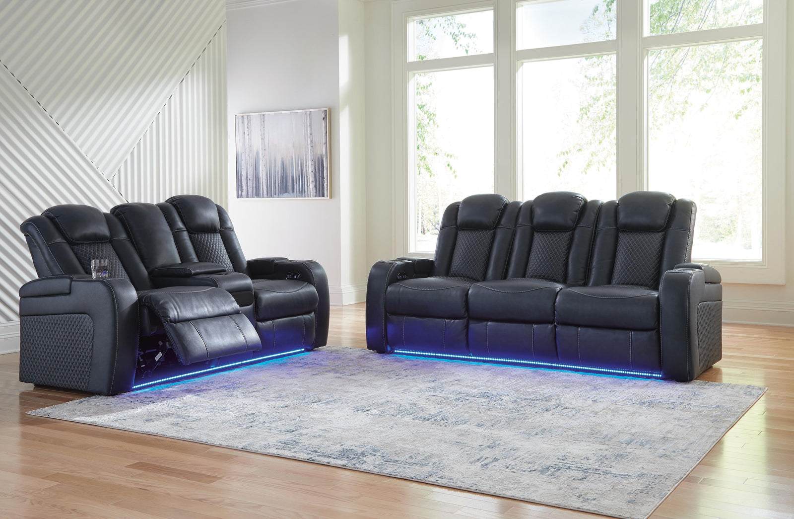 Fyne-Dyme Power Reclining Sofa and Loveseat (36603-SI) - Image 3