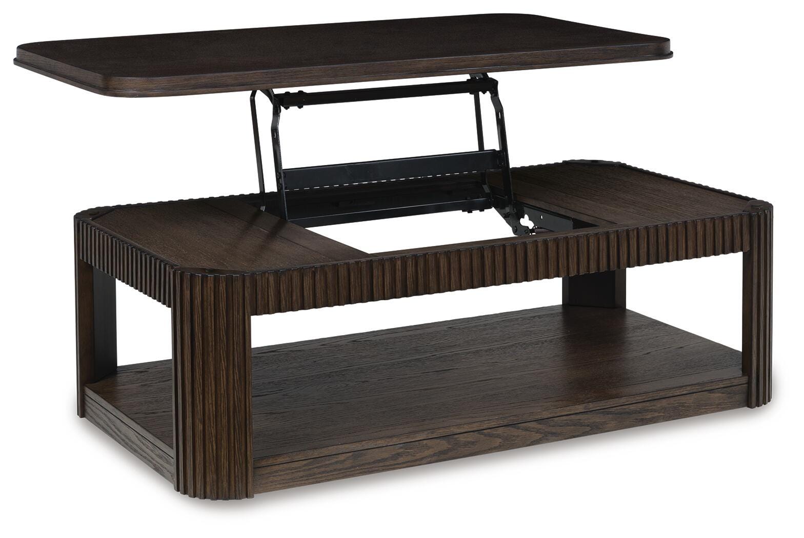 Carlibrie Lift-Top Coffee Table - Warm Brown (T700-SI) - Image 3