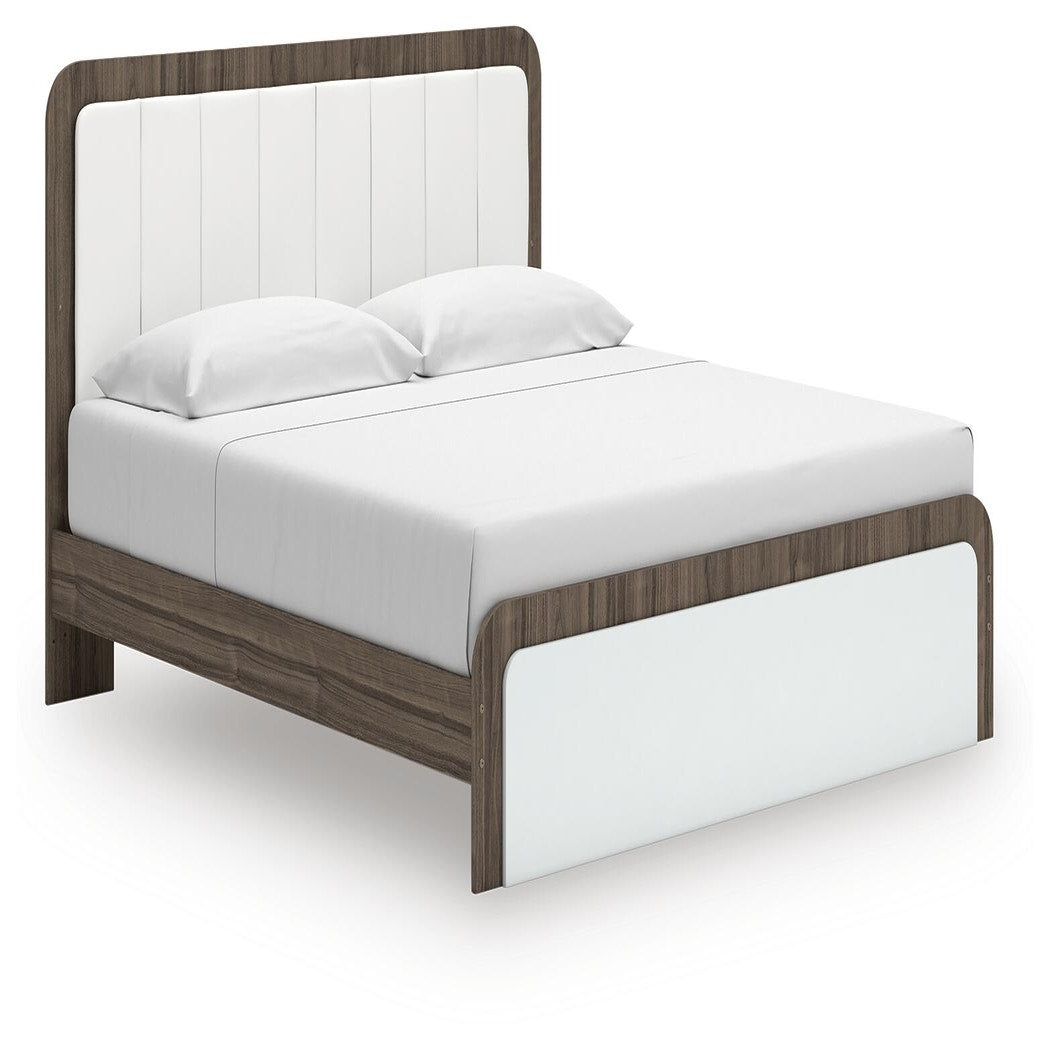 Kendanport King Upholstered Bed, Dresser and Mirror (PCB1108-SI) - Image 10