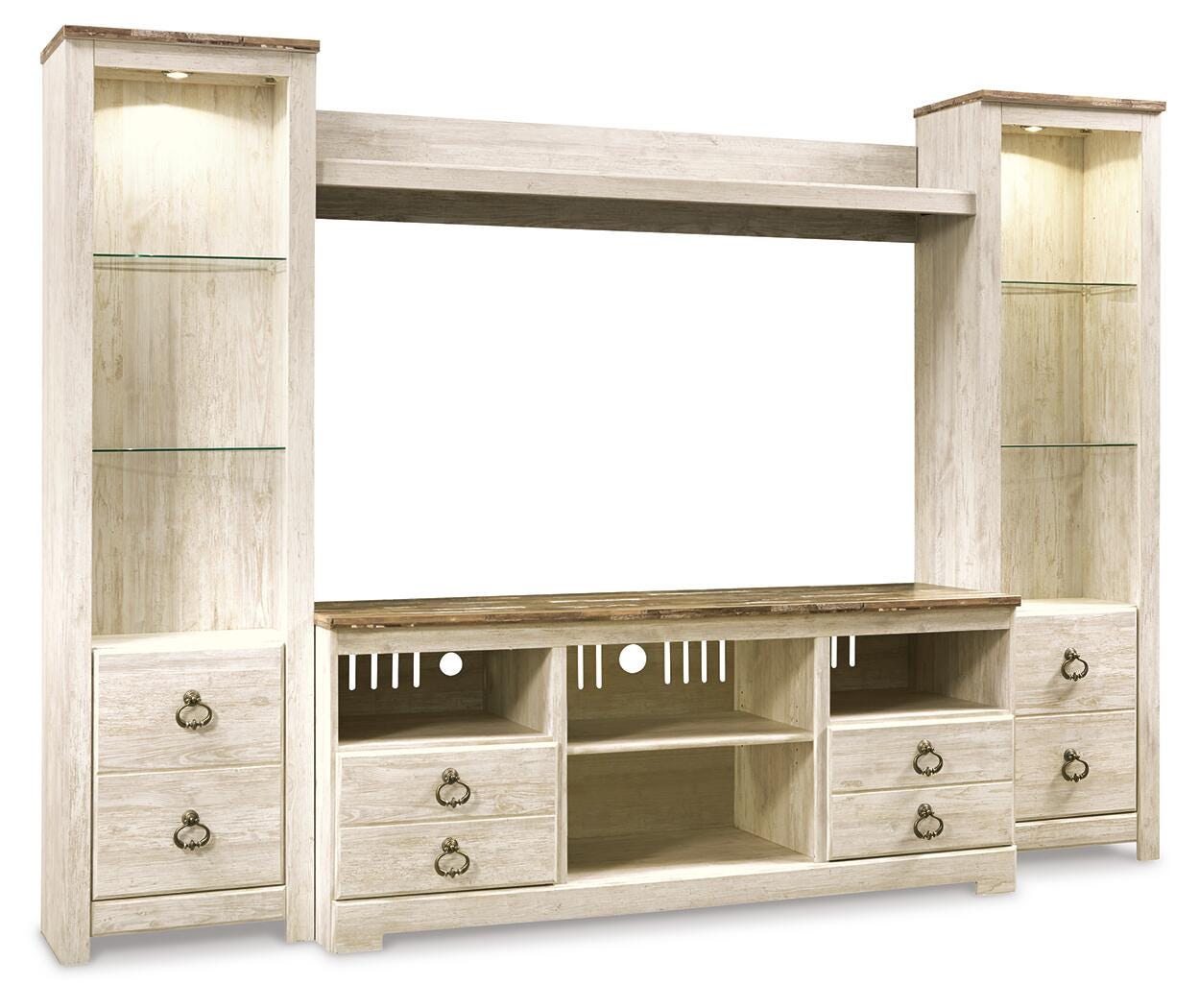 Willowton 4-Piece Entertainment Center (W267-SI)
