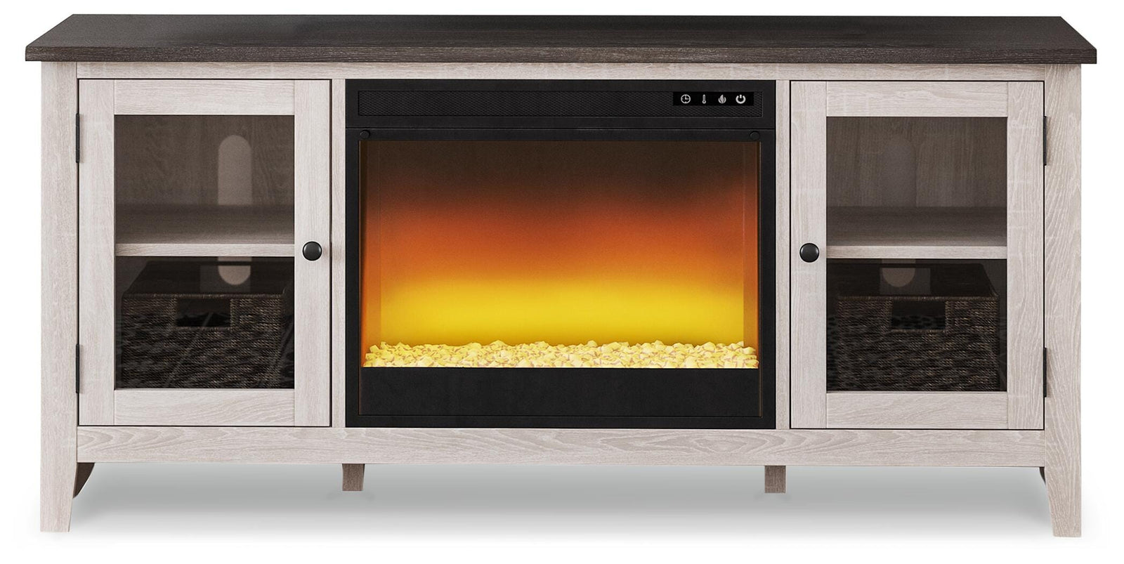 Dorrinson 60 TV Stand with Electric Fireplace (W287-SI)