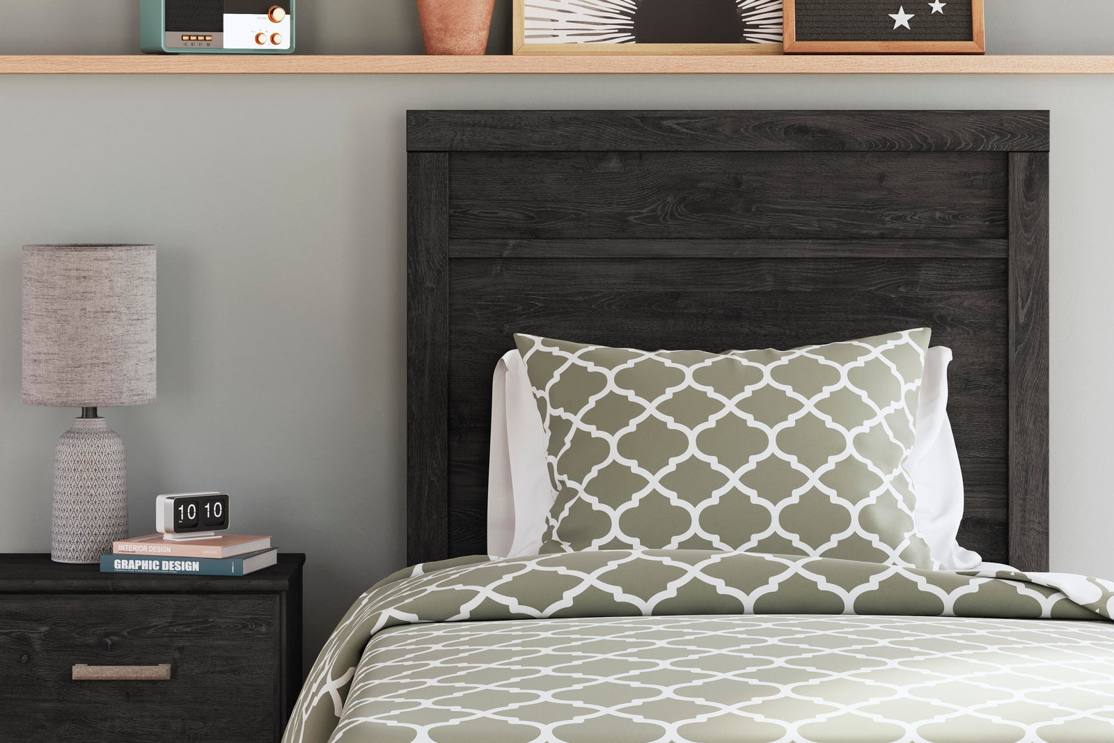 Belachime Panel Bed, Dresser and Mirror - Charcoal (B2589-SI) - Image 11