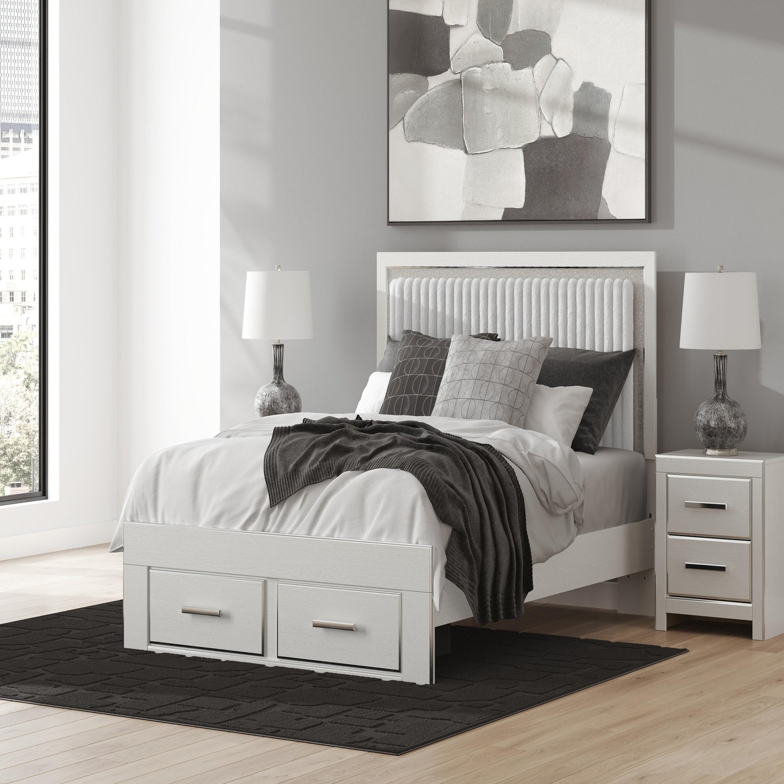 Zuraleus Queen Storage Bed, Dresser, Mirror and Nightstand (PCB3381-SI) - Image 22