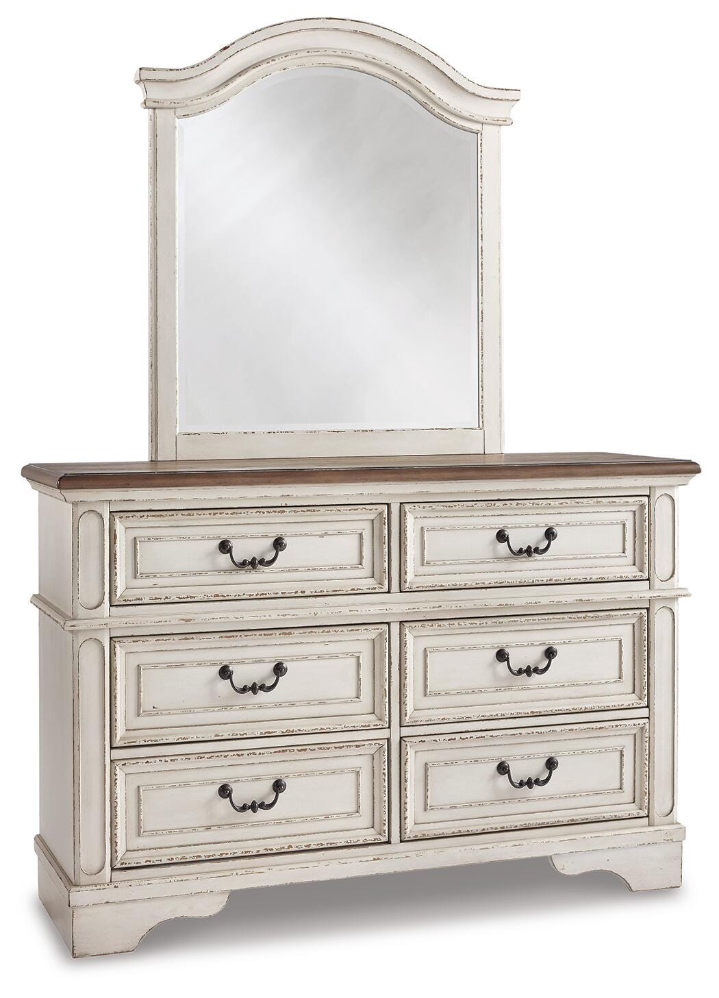 Realyn Dresser and Mirror (Youth) - Chipped White (B743-SI) - Image 3
