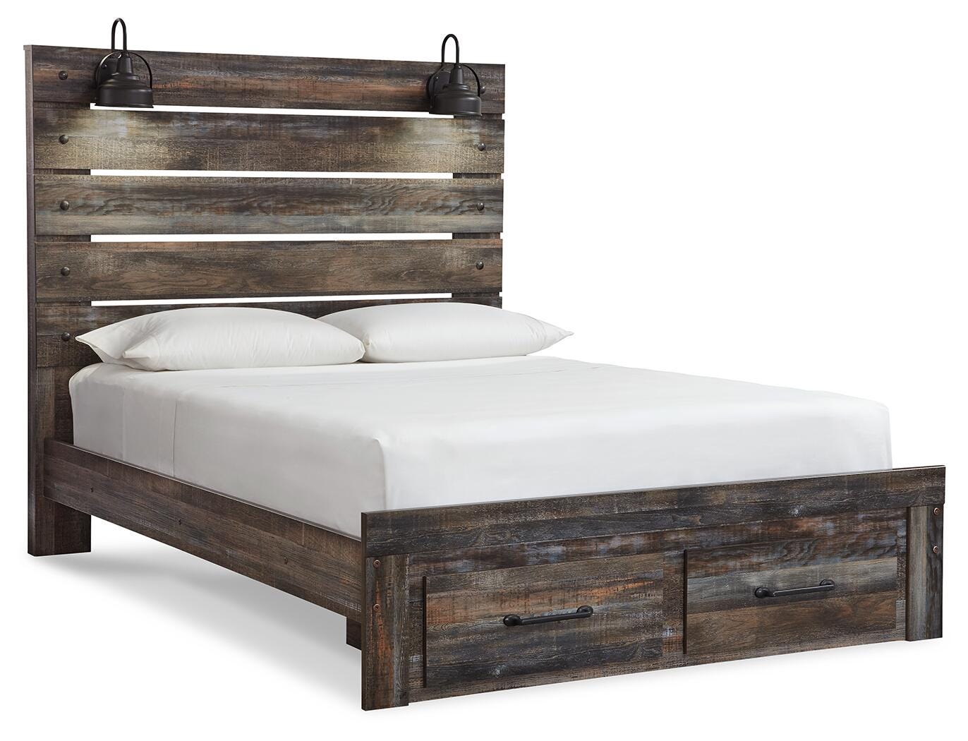 Drystan Panel Bed, Dresser, Mirror, Chest and 2 Nightstands (B211-SI) - Image 8
