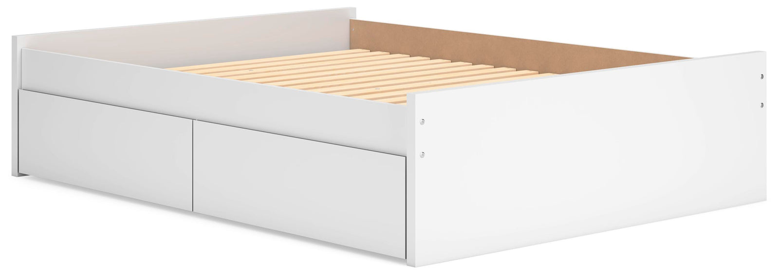 Onita Platform Bed with 2 Side Storage - White (EB9630-SI) - Image 3