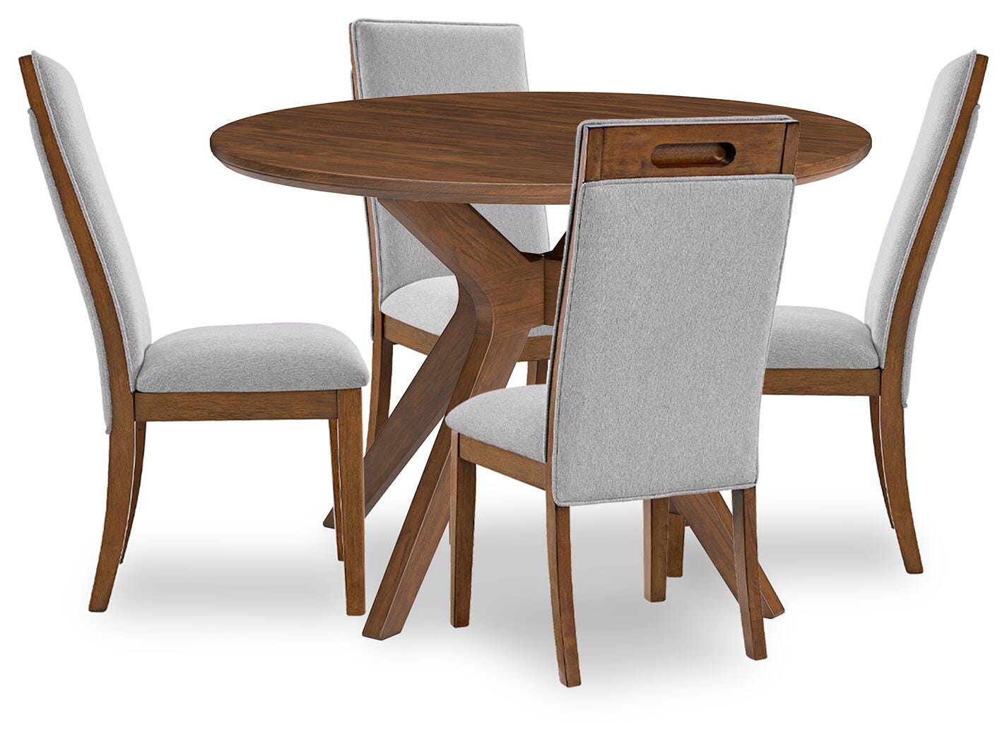 Lyncott Dining Table and 4 Chairs (D615-SI)