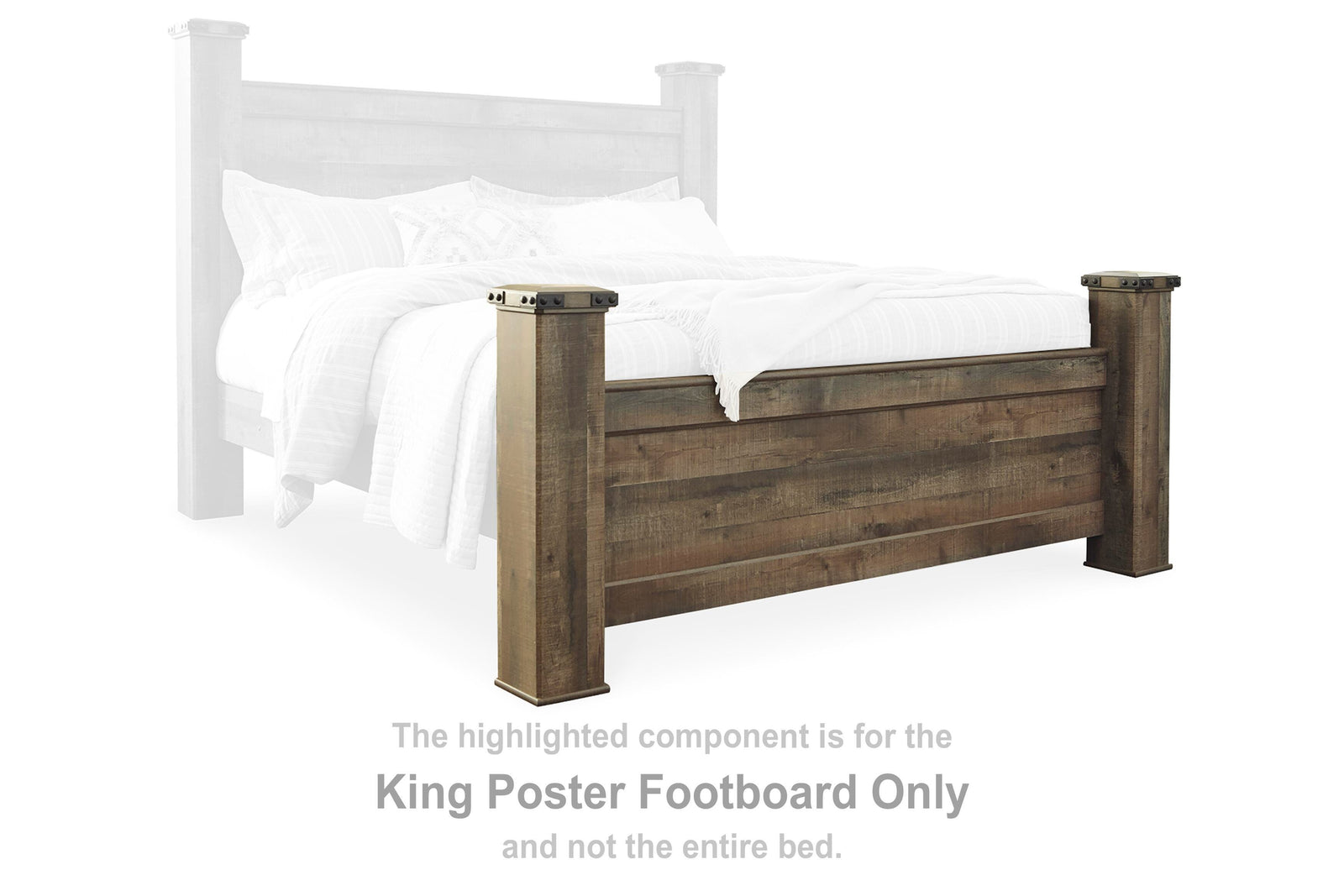 Trinell Poster Footboard - Brown (B446-SI) - Image 2