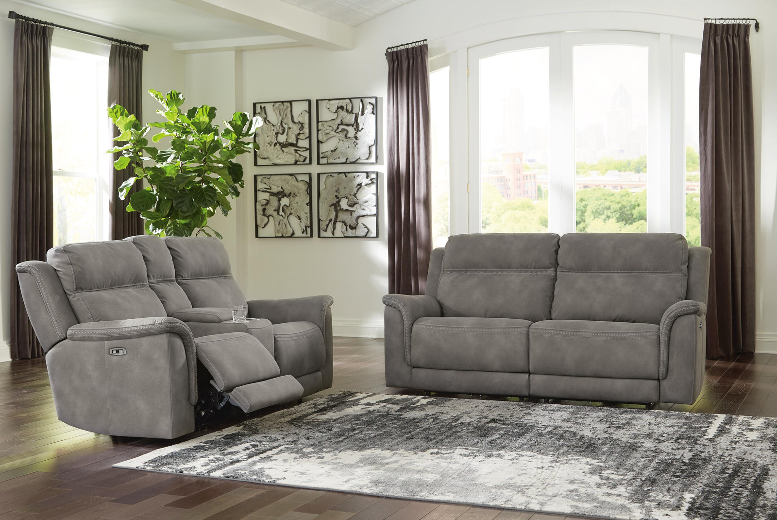 Next-Gen Durapella Power Reclining Sofa and Loveseat (59301-SI) - Image 4