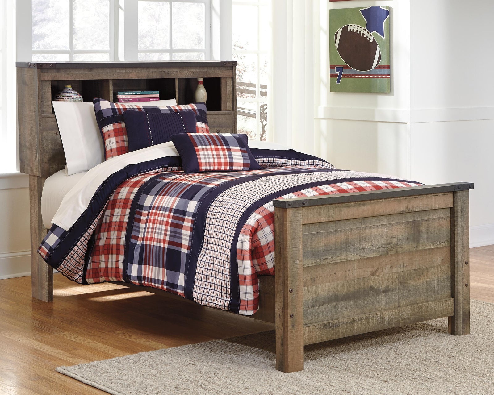 Trinell Bookcase Bed (Youth) - Brown (B446-SI) - Image 2