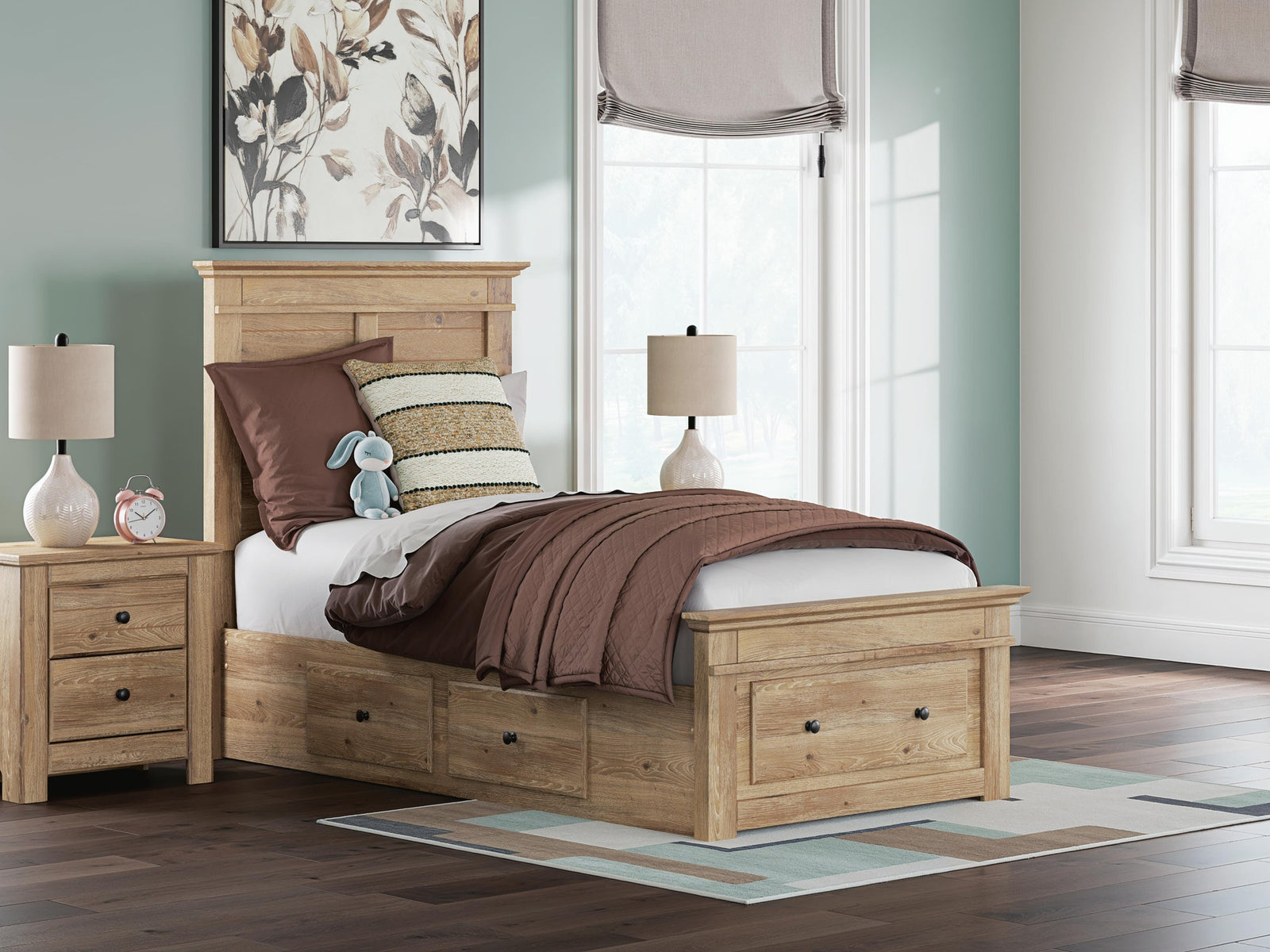 Makidern Twin Panel Storage Bed (PCB1170-SI) - Image 2