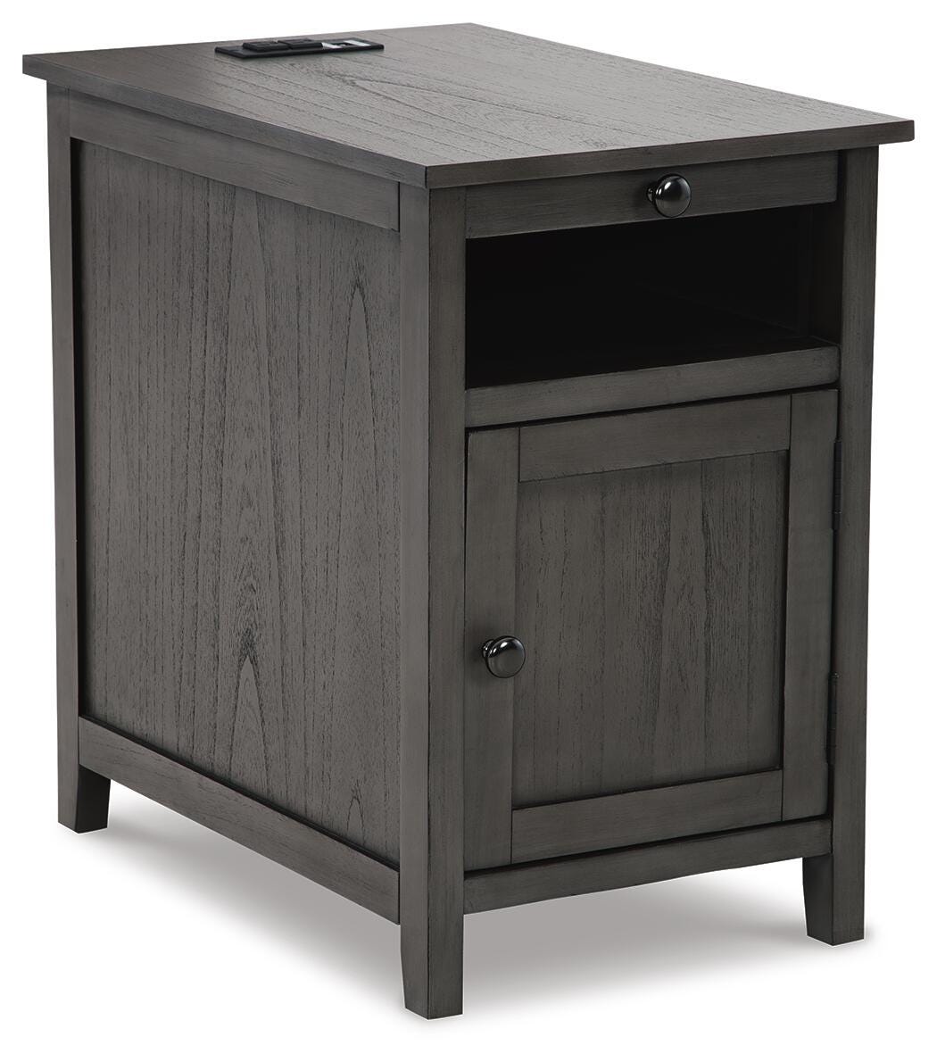 Treytown Chairside End Table - Gray (T300-SI)