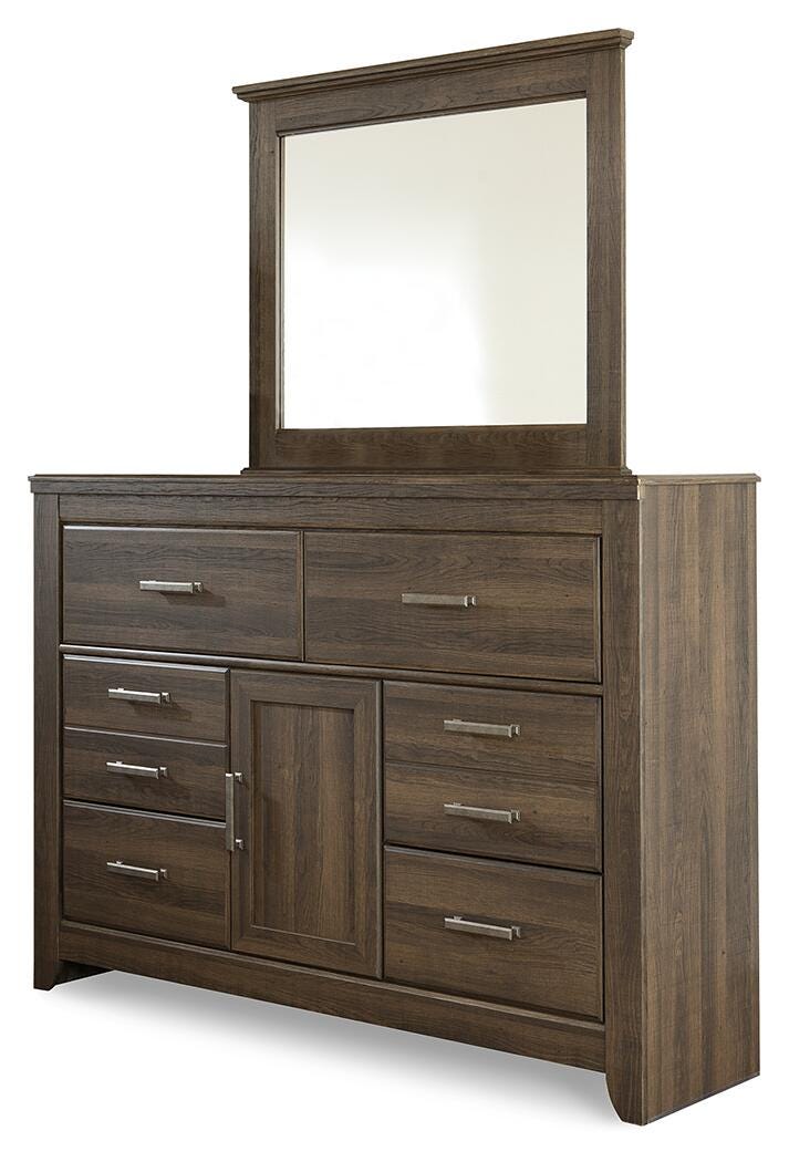 Juararo Dresser and Mirror - Dark Brown (B251-SI)