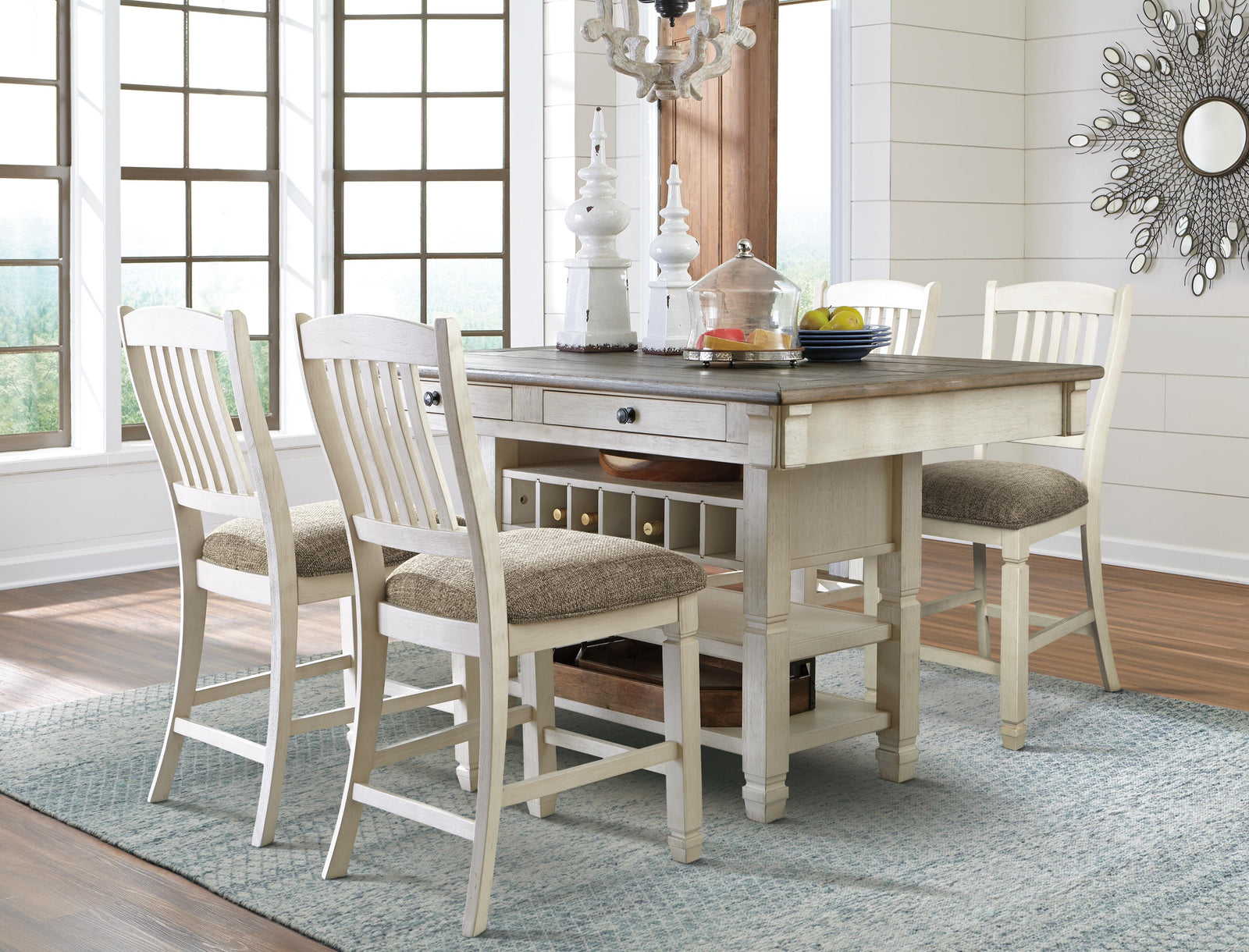 Bolanburg Counter Height Dining Table with 4 Barstools (D647-SI) - Image 3