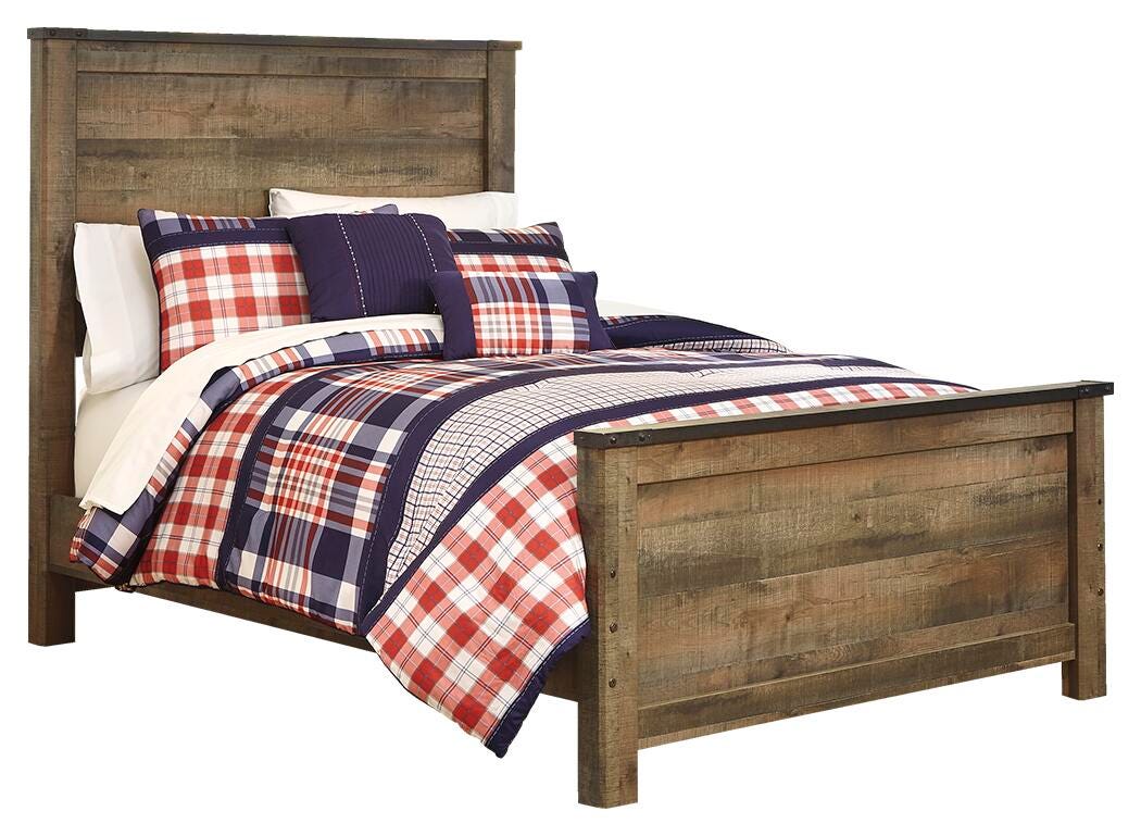 Trinell Panel Bed with Storage and Dresser - Brown (B446-SI) - Image 3