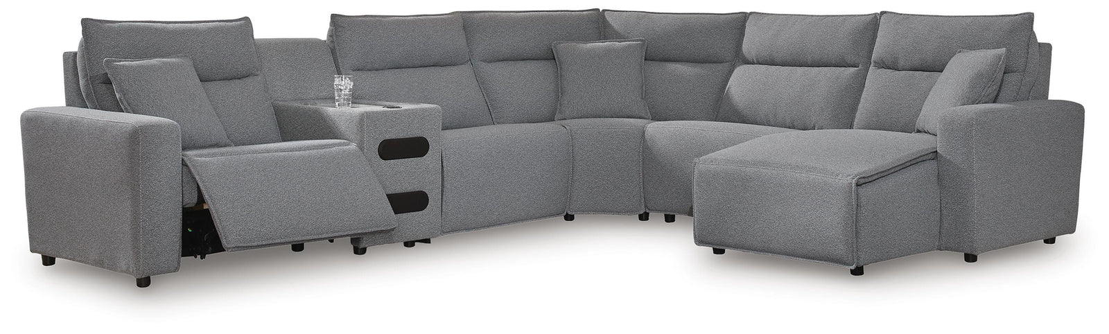 Modmax II 6-Piece Reclining Sectional with Chaise and Audio Console (65906-SI)