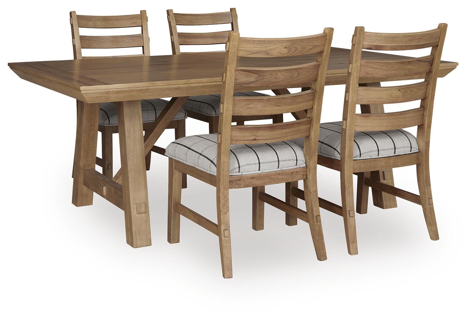 Ridgester Extension Dining Table and 4 Chairs (D858-SI)