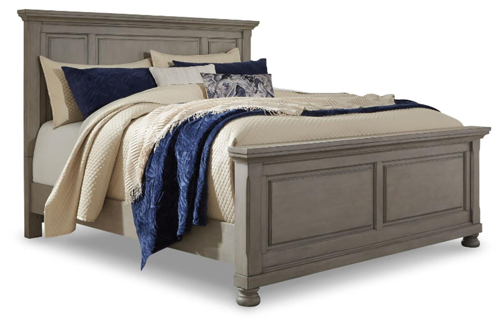 Lettner Panel Bed, Dresser and 2 Nightstands (B733-SI) - Image 3