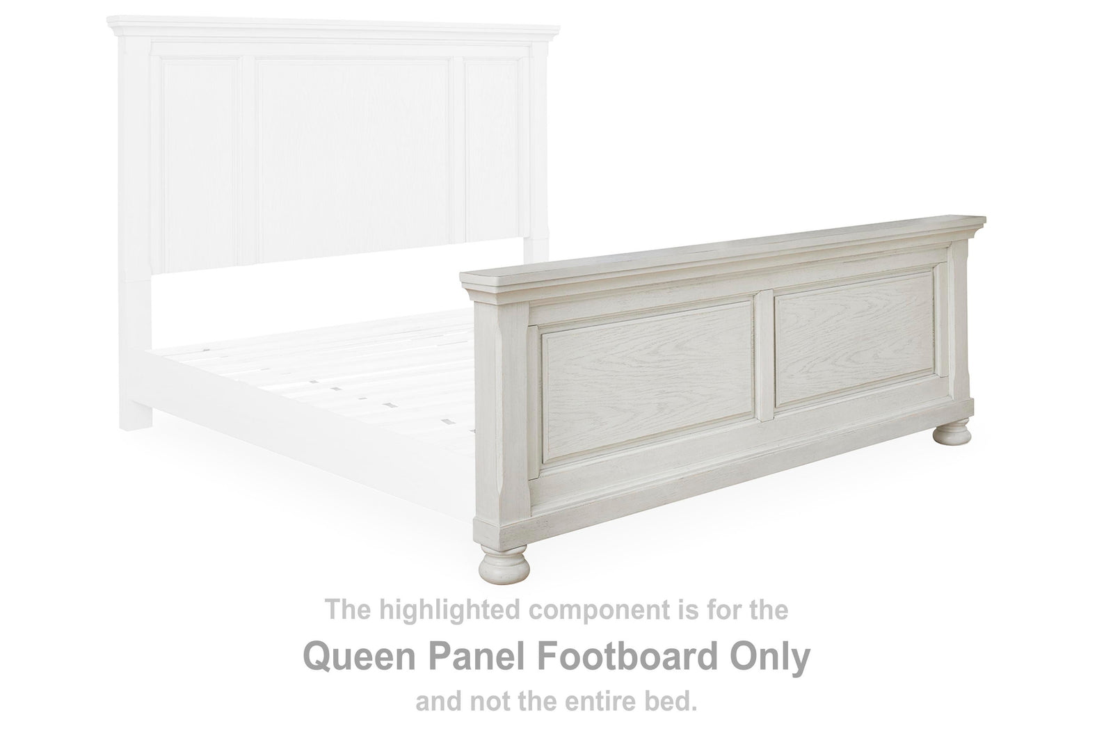 Robbinsdale Panel Footboard - Antique White (B742-SI) - Image 2