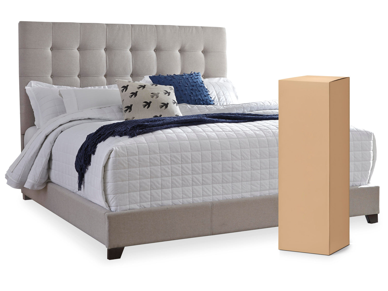 Dolante Upholstered Bed - Beige (B130-SI) - Image 4