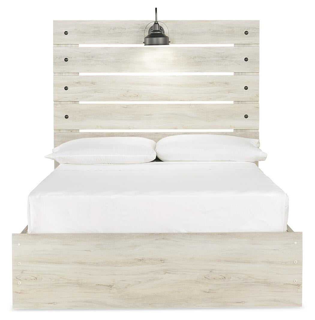 Cambeck Panel Bed with 4 Storage Drawers (Youth) - Whitewash (B192-SI) - Image 3