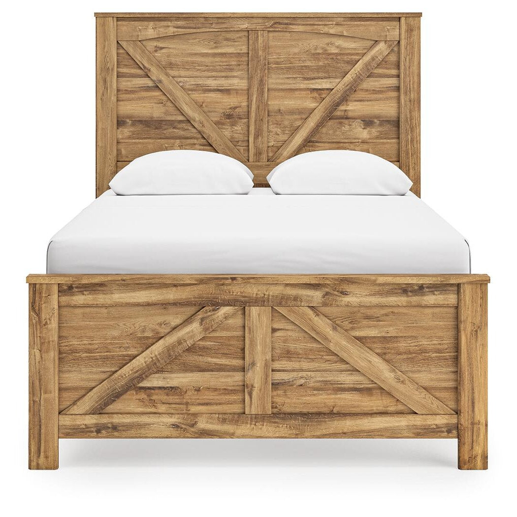 Maystonna Queen Crossbuck Panel Bed, Dresser, Mirror and Nightstand (PCB1580-SI) - Image 9
